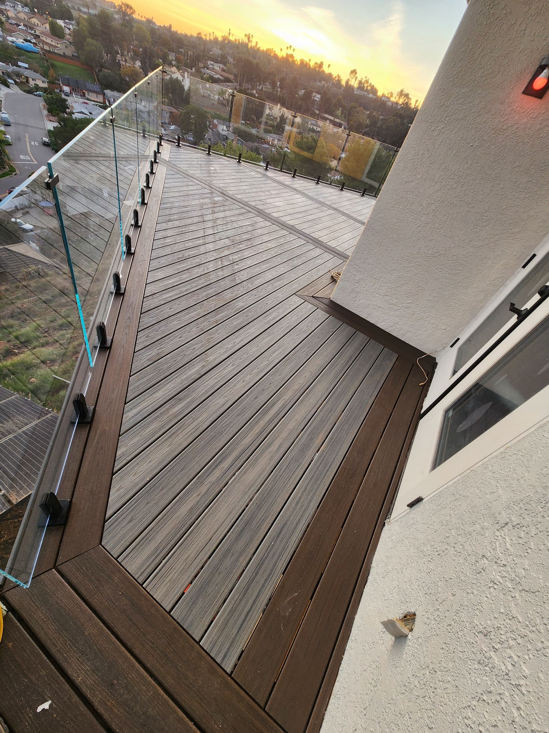 Stunning Trex Deck with Glass Railing in Spring Valley CA