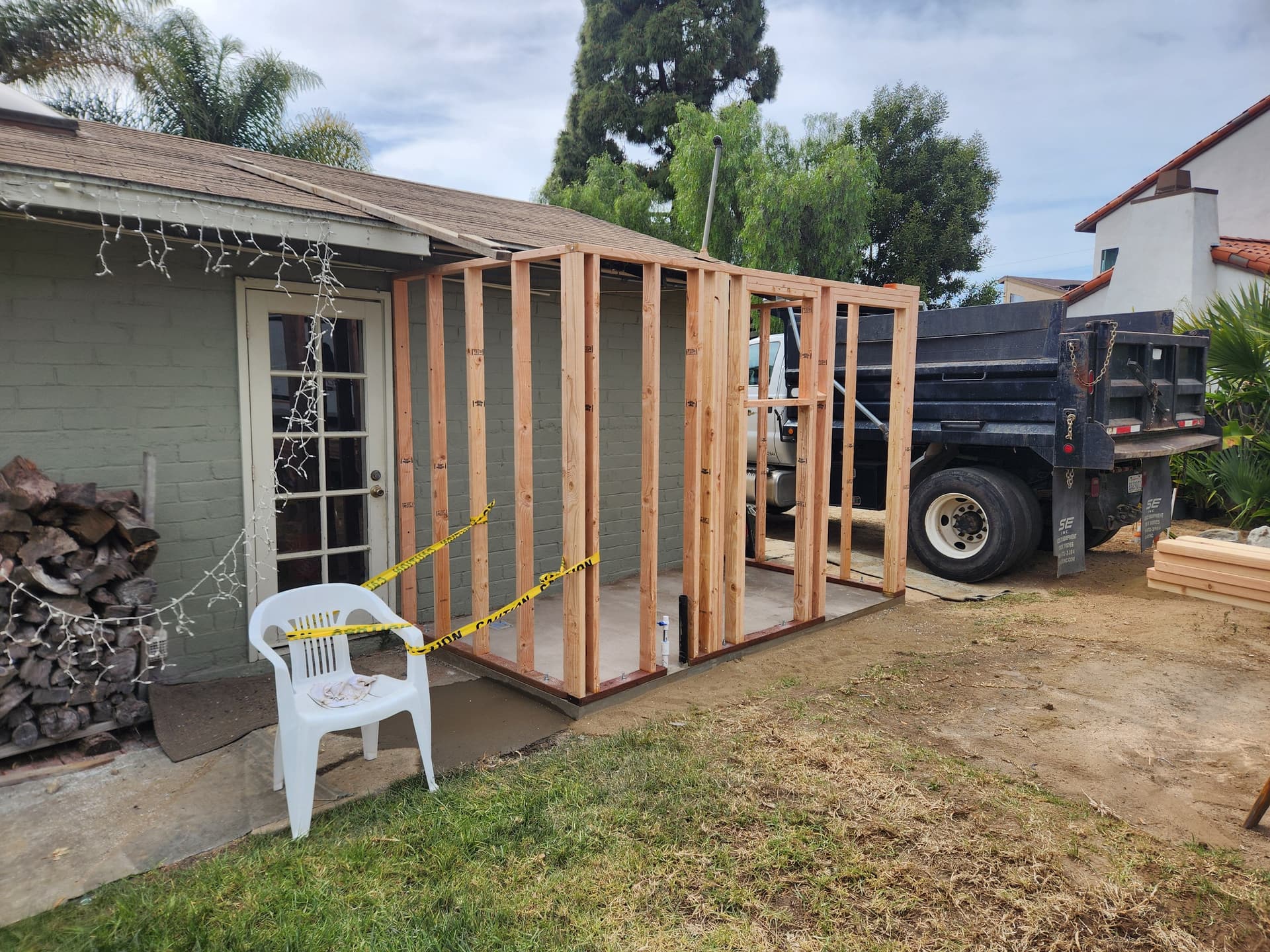 Bathroom Addition in Progress - Framing to Finishing image