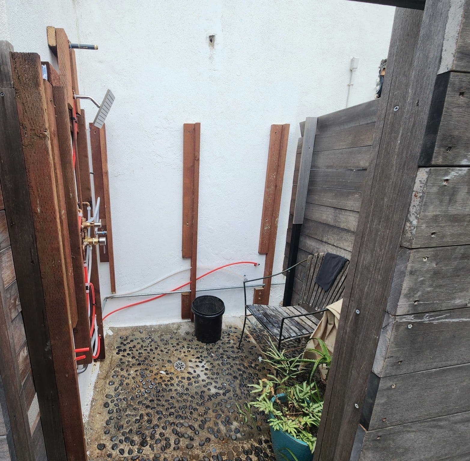 Project Ipe Outdoor Shower Built for Ocean Beach Living image