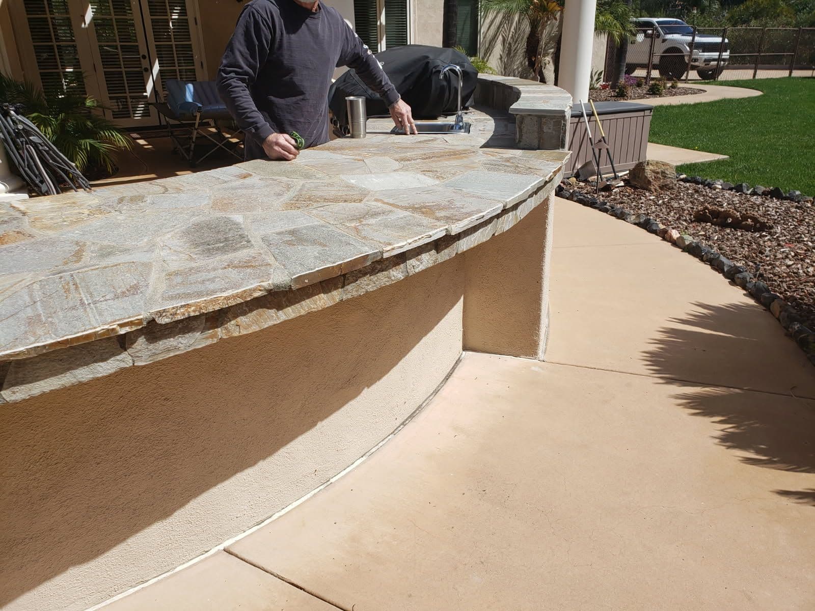 Gallery photos for Beautiful Flagstone Outdoor Kitchen Installation: Image #2