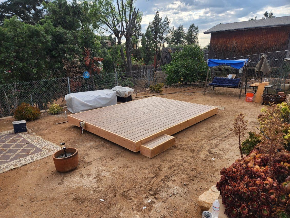 Beautiful Floating Trex Deck in El Cajon Transformation image