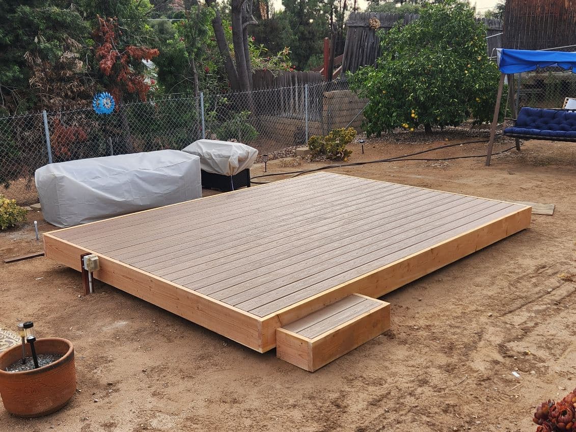 Gallery photos for Beautiful Floating Trex Deck in El Cajon Transformation: Image #1