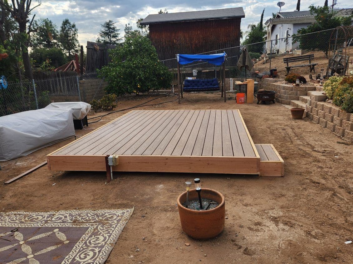 Gallery photos for Beautiful Floating Trex Deck in El Cajon Transformation: Image #2